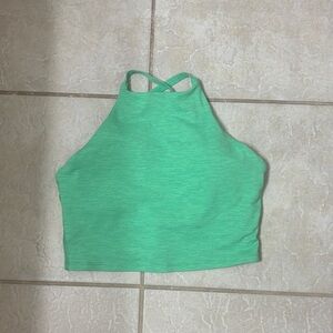 Outdoor Voices Mint Green Halter Crop Top